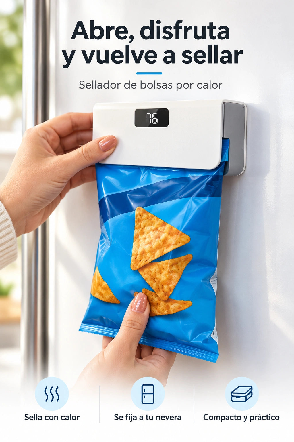 Sellador de paquetes con bisturí