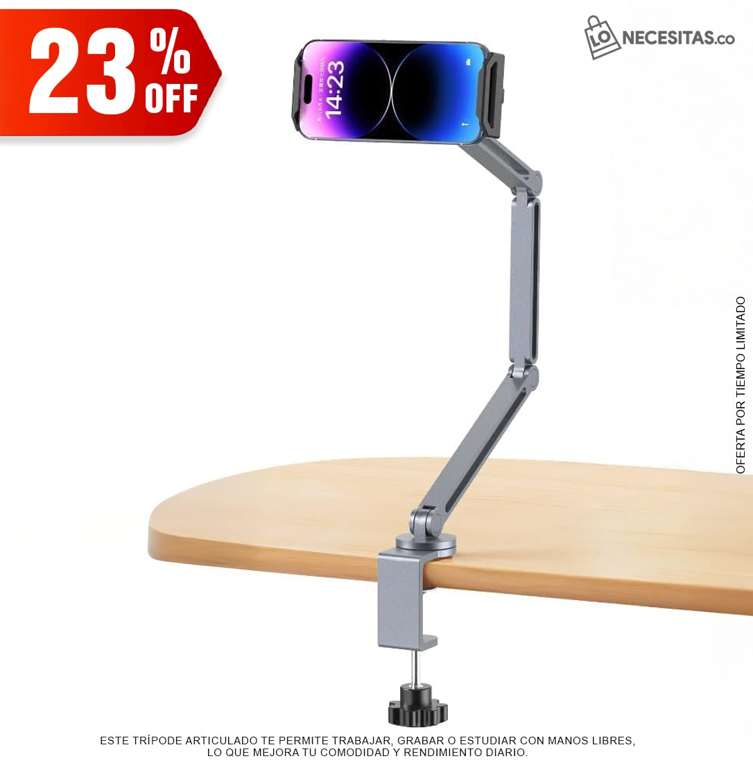 Trípode giratorio de escritorio para celular