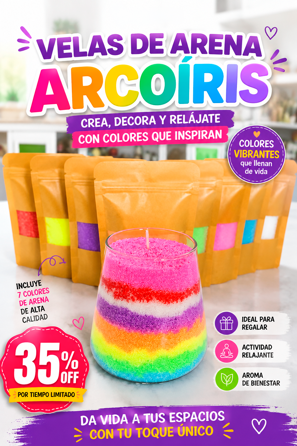 Parafina Tipo Arena Para Velas / X2 KILOS + 10 MECHAS