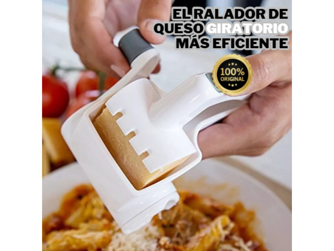 Rallador de queso parmesano + dispensador de bambú
