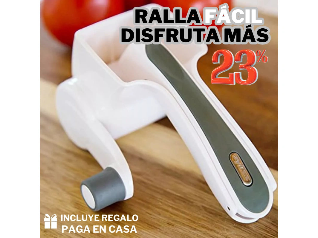 Rallador de queso parmesano + dispensador de bambú