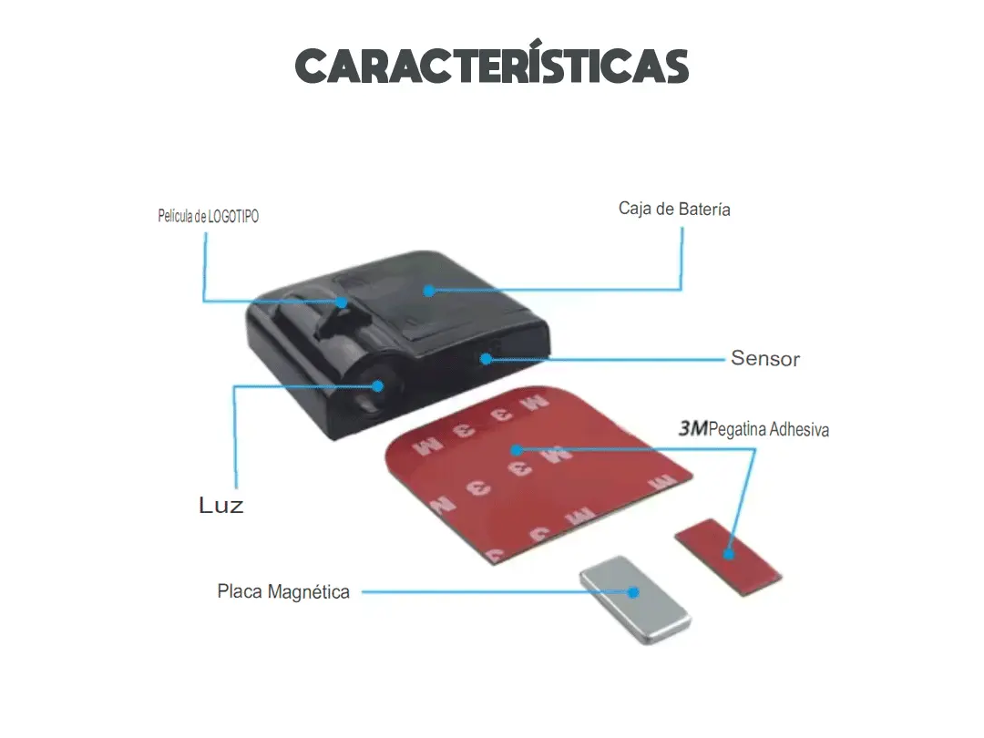 LUZ DE LOGO PARA PUERTA DE CARRO / VIENE POR 2 - 4 Y 8 PUERTAS