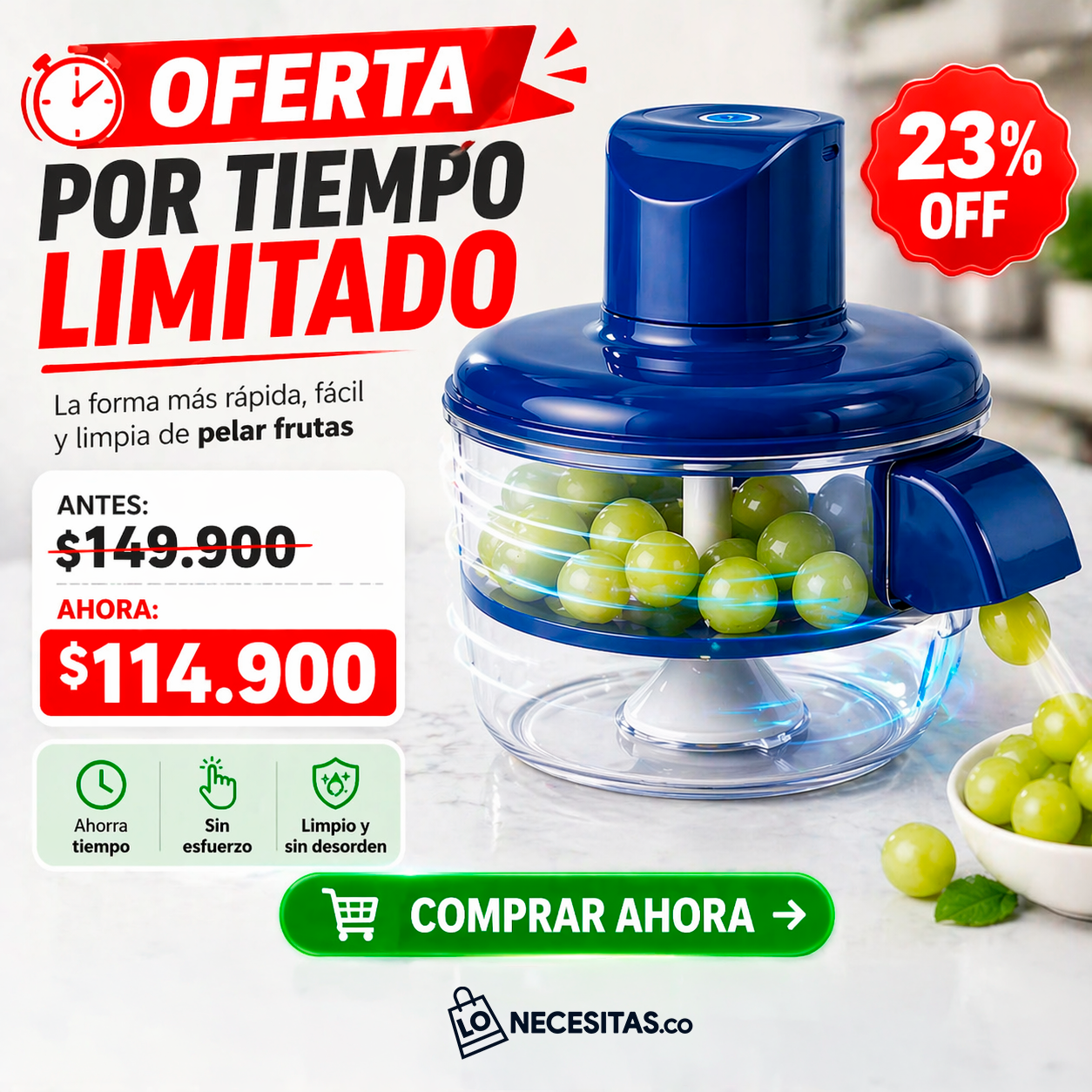 Pelador Automatico de frutas y verduras