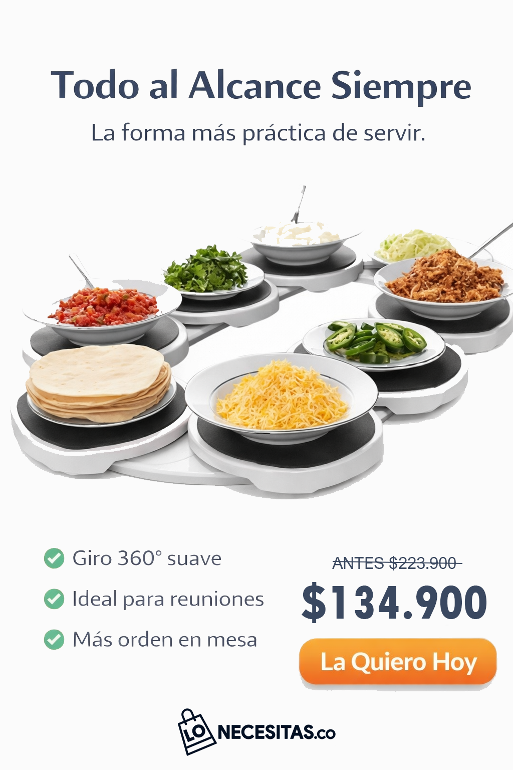 Soporte giratorio para platos