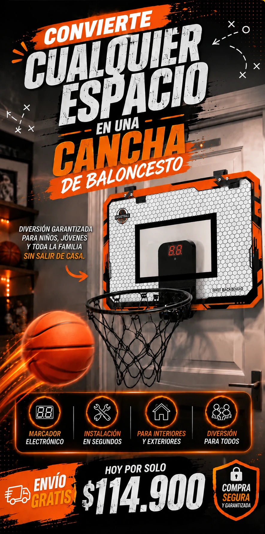 Mini Cesta de Baloncesto