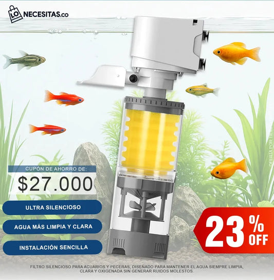 Filtro Silencioso para limpieza de Acuario