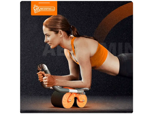 Rueda abdominal con pantalla digital y soporte para celular